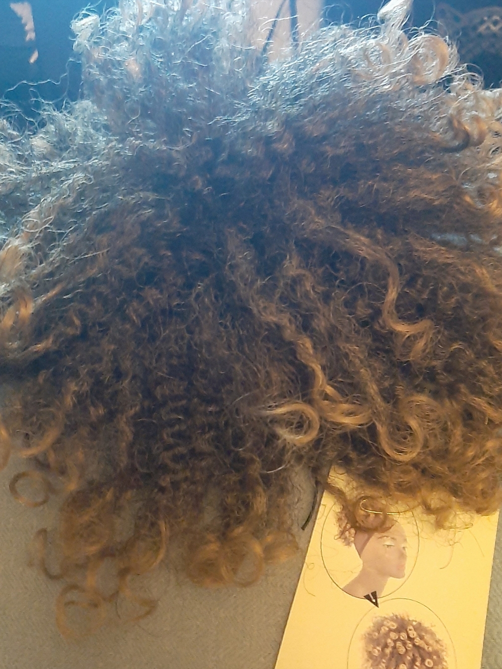 Curly Synthetic Hairpiece - Natural Brown Ombre